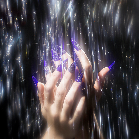 nails with rhinestones